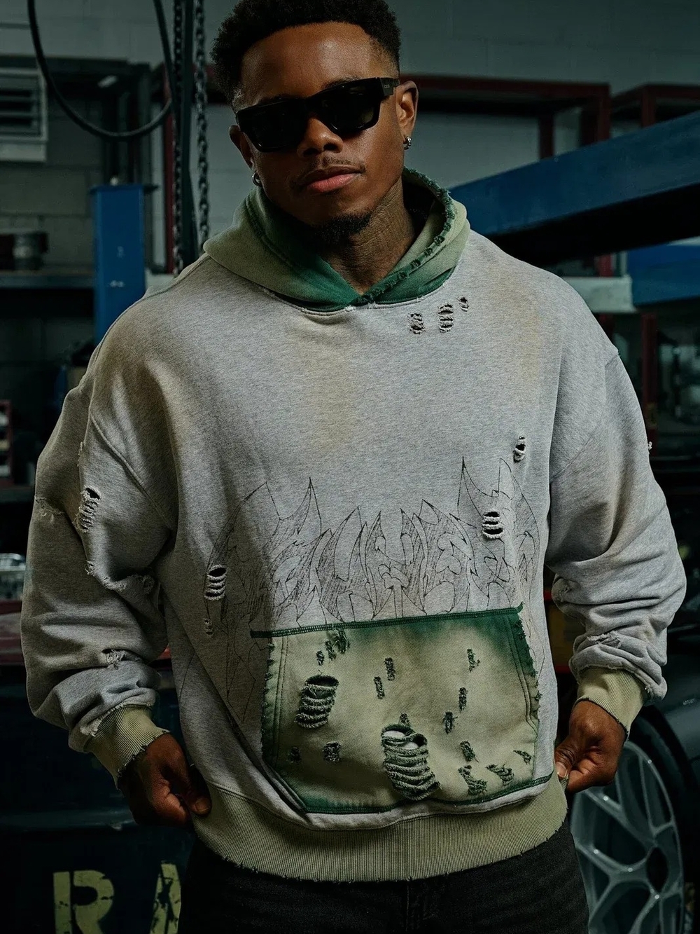 YoungLA 5191 - Road Rash Hoodies